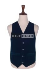 Turquoise Blue Velvet Argyll Waistcoat