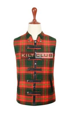 Ulster Red Tartan Fashion Waistcoat