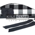 White Black Rob Roy Tartan Cap
