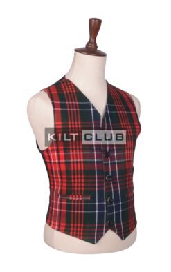 Alternative view of Wilson Tartan Scottish Argyll Waistcoat