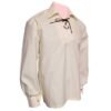 Claymore Highlander Mens Ivory Jacobite Ghillie kilt Shirt