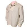 Claymore Highlander Mens Ivory Jacobite Ghillie kilt Shirt