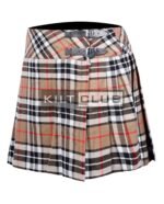 Camel Thompson Tartan Women Knee Length Skirt - Image 2