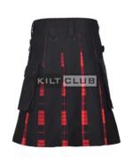 Cameron Black Tartan Hybrid Kilt