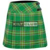 Irish Tartan Women Knee Length Skirt