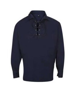 Scottish Jacobite Ghillie Kilt Navy Shirt