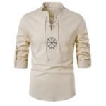 Medieval Vintage Scottish Jacobite kilt Khaki Shirt