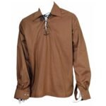 Scottish Jacobite Ghillie Kilt Shirt colour Brown