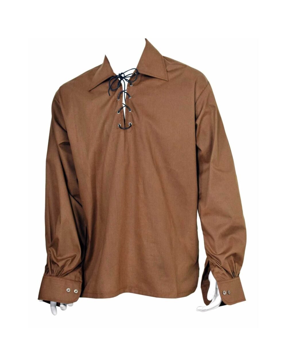 Scottish Jacobite Ghillie Kilt Shirt colour Brown