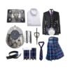 Scottish Prince Charlie Wool Stag Head Kilt Outfit