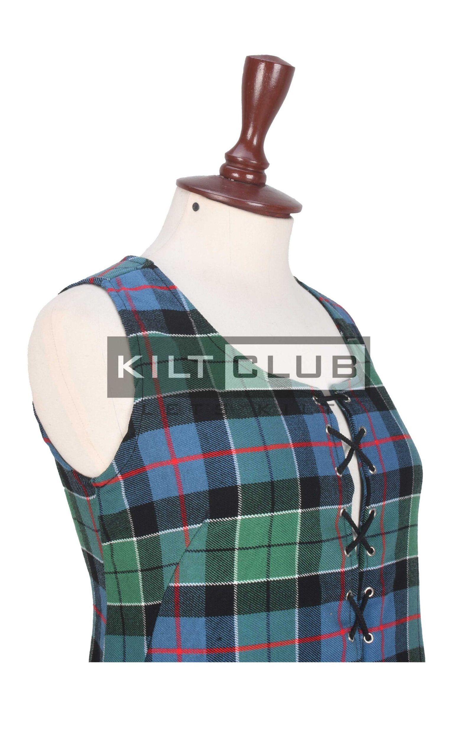 1800s Leslie Green Ancient Tartan Women’s Dress - Image 3