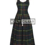 1800s Hunting Stewart Tartan Women’s Dress