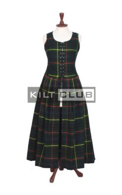 1800s Hunting Stewart Tartan Women’s Dress