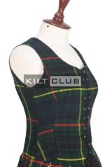 1800s Hunting Stewart Tartan Women’s Dress - Image 3