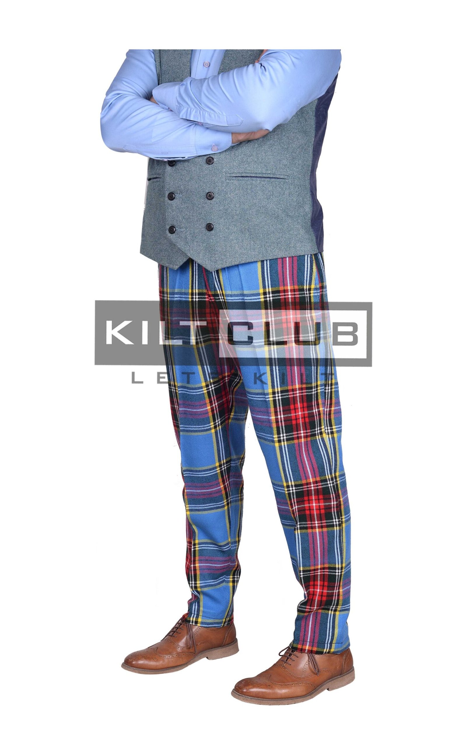 MAcbeth Trousers in Multiple Tartan - Image 3