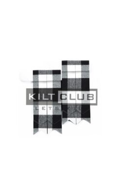 White Black Rob Roy Tartan Flashes