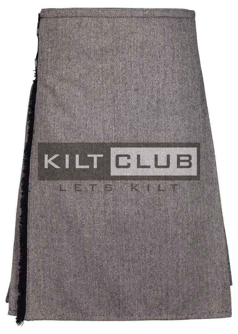 Gray Tweed Kilt Scottish Outfit