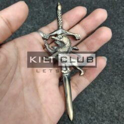 Rampant lion kilt pin