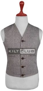 Men's outfit Gray Tweed Jackets And Vest - Image 6