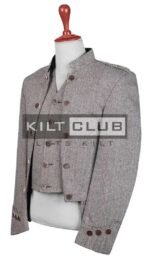 Men's outfit Gray Tweed Jackets And Vest - Image 2
