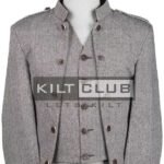 Men's outfit Gray Tweed Jackets And Vest