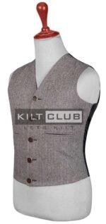 Men's outfit Gray Tweed Jackets And Vest - Image 5