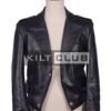 Black Leather Prince Charlie Jacket