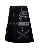 Black Cotton Gothic Kilt - Image 3