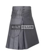 Gray Cotton Utility Kilt - Image 3