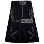 Black Cotton Gothic Kilt