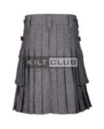 Gray Tweed Utility Kilt - Image 2