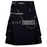 Black Cotton Gothic Kilt