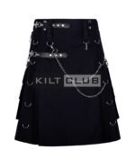 Black Cotton Gothic Kilt