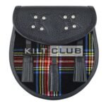 Black Stewart Tartan Sporran
