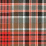 Gordon Red Weathered Tartan Fabric