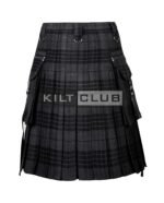 Gothic Punk Rock Gray Watch Tartan Kilt - Image 4