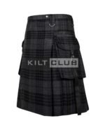Gothic Punk Rock Gray Watch Tartan Kilt - Image 3