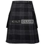 Gothic Punk Rock Gray Watch Tartan Kilt