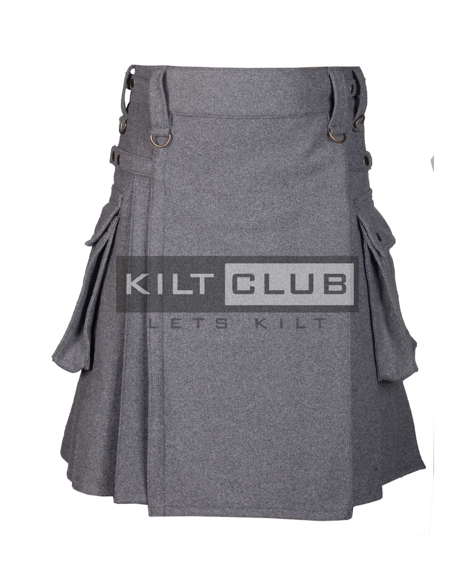 Gray Wool Utility Kilt