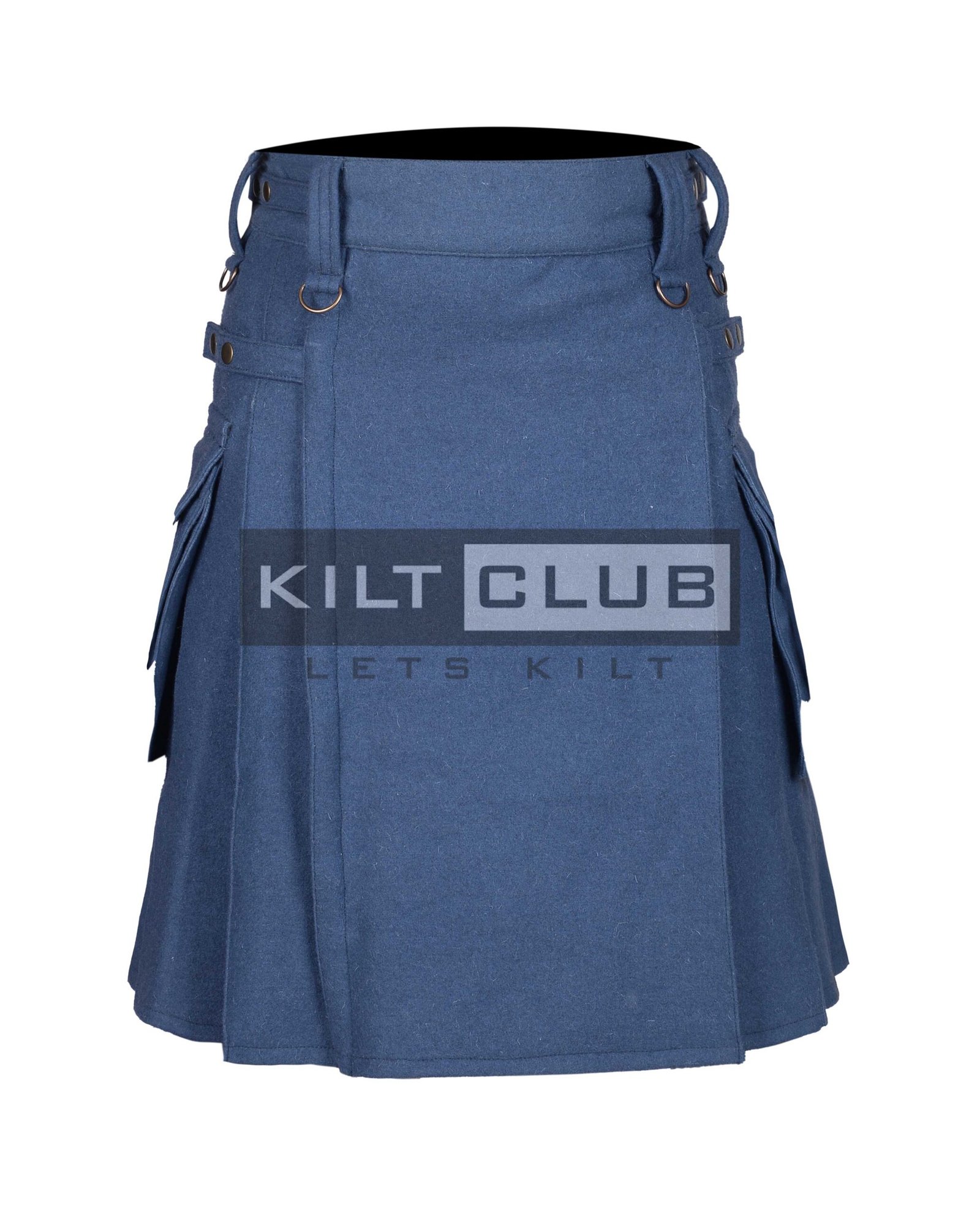 Lovat Blue Wool Utility Kilt