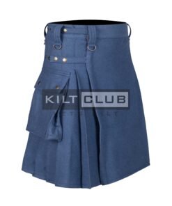 Alternative view of Lovat Blue Wool Utility Kilt