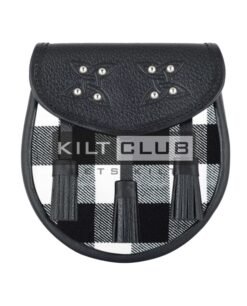 White Black Rob Roy Tartan Sporran