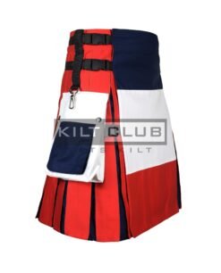 Alternative view of French Flag Utility Kilt