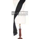 Women Tartan Solid Black Sashes