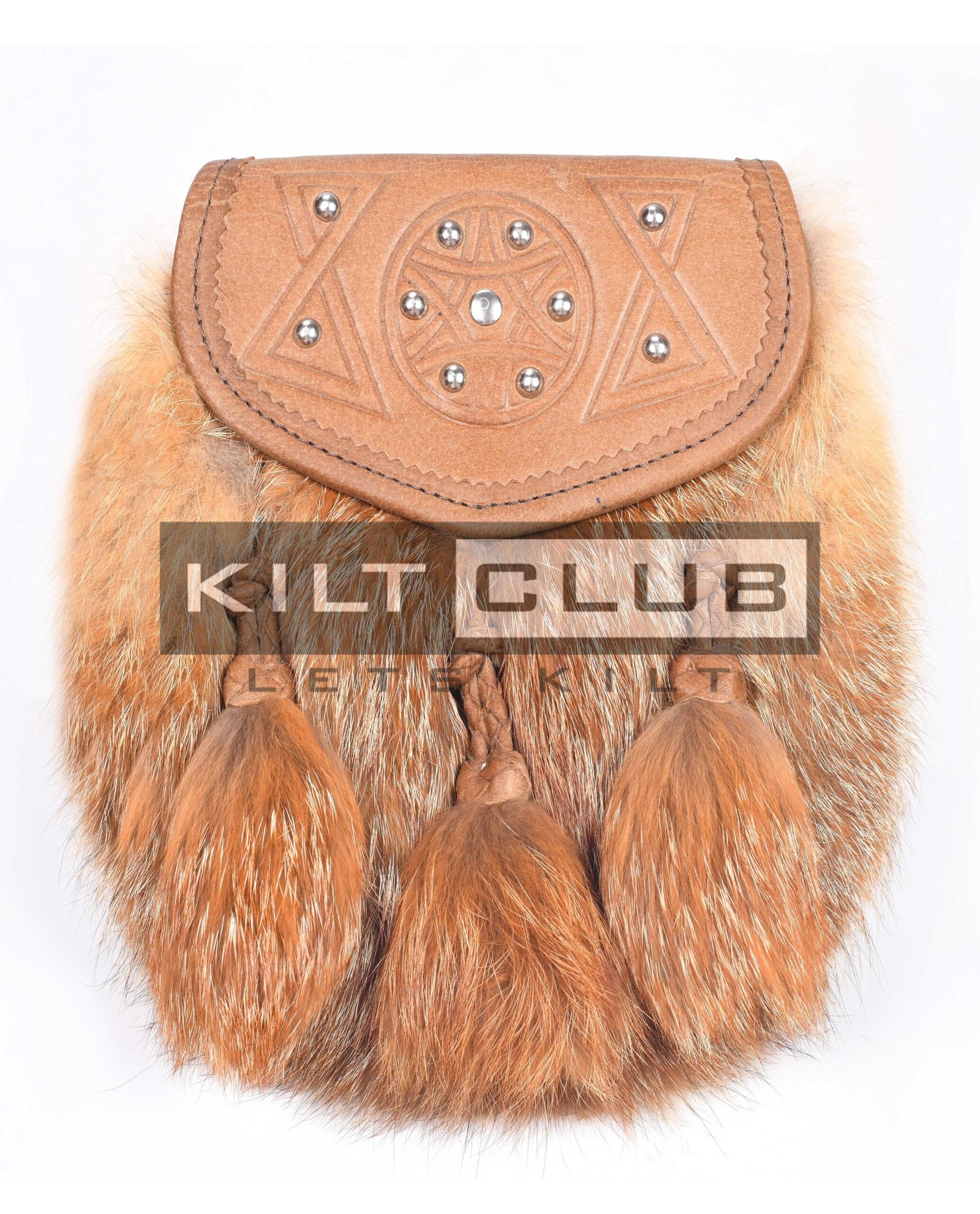 Brown Leather Real Fur Sami Dress Sporran