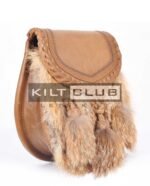 Brown Leather Real Fur Sami Dress Sporran - Image 3
