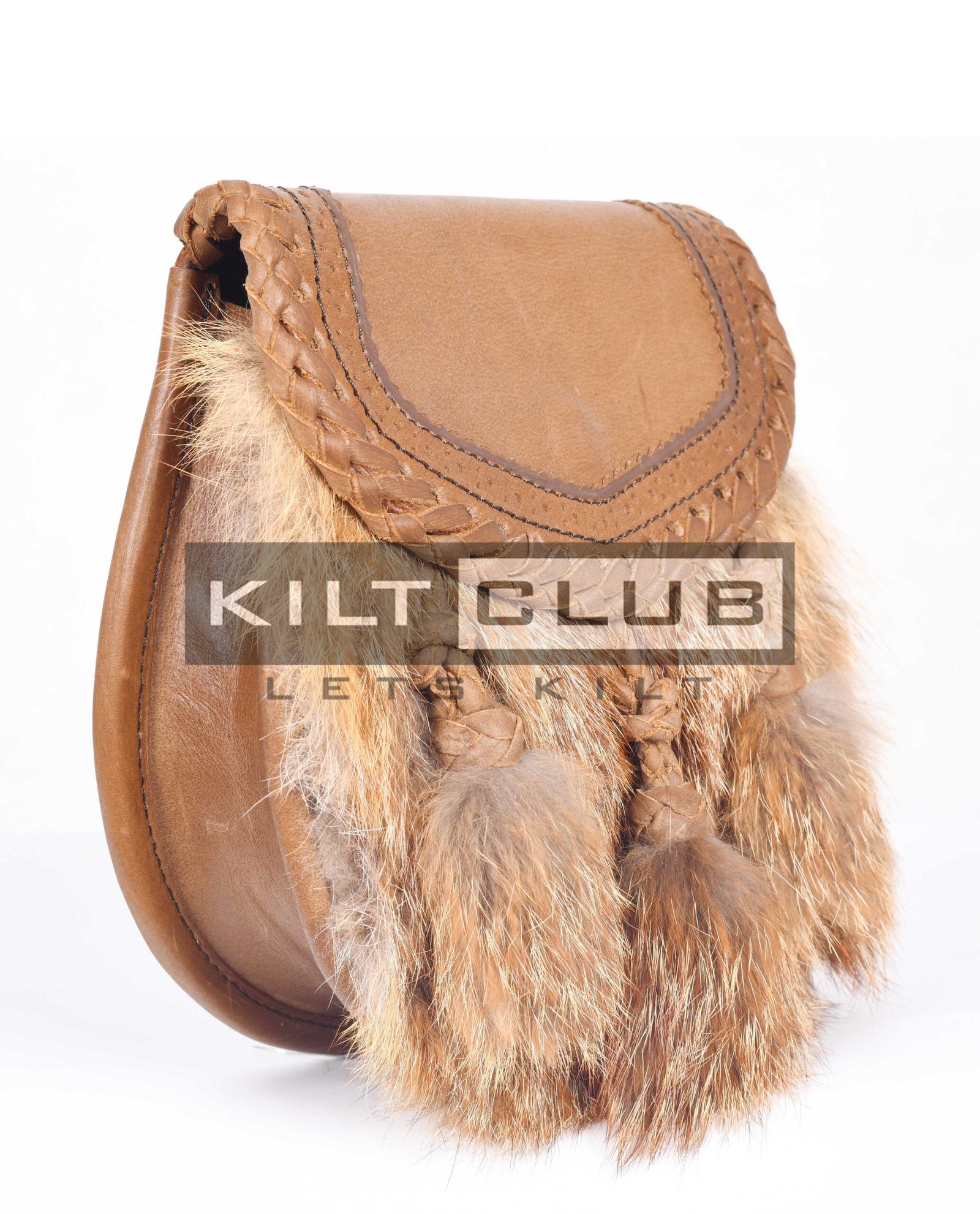 Brown Leather Real Fur Sami Dress Sporran - Image 3