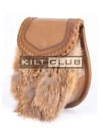 Brown Leather Real Fur Sami Dress Sporran - Image 2