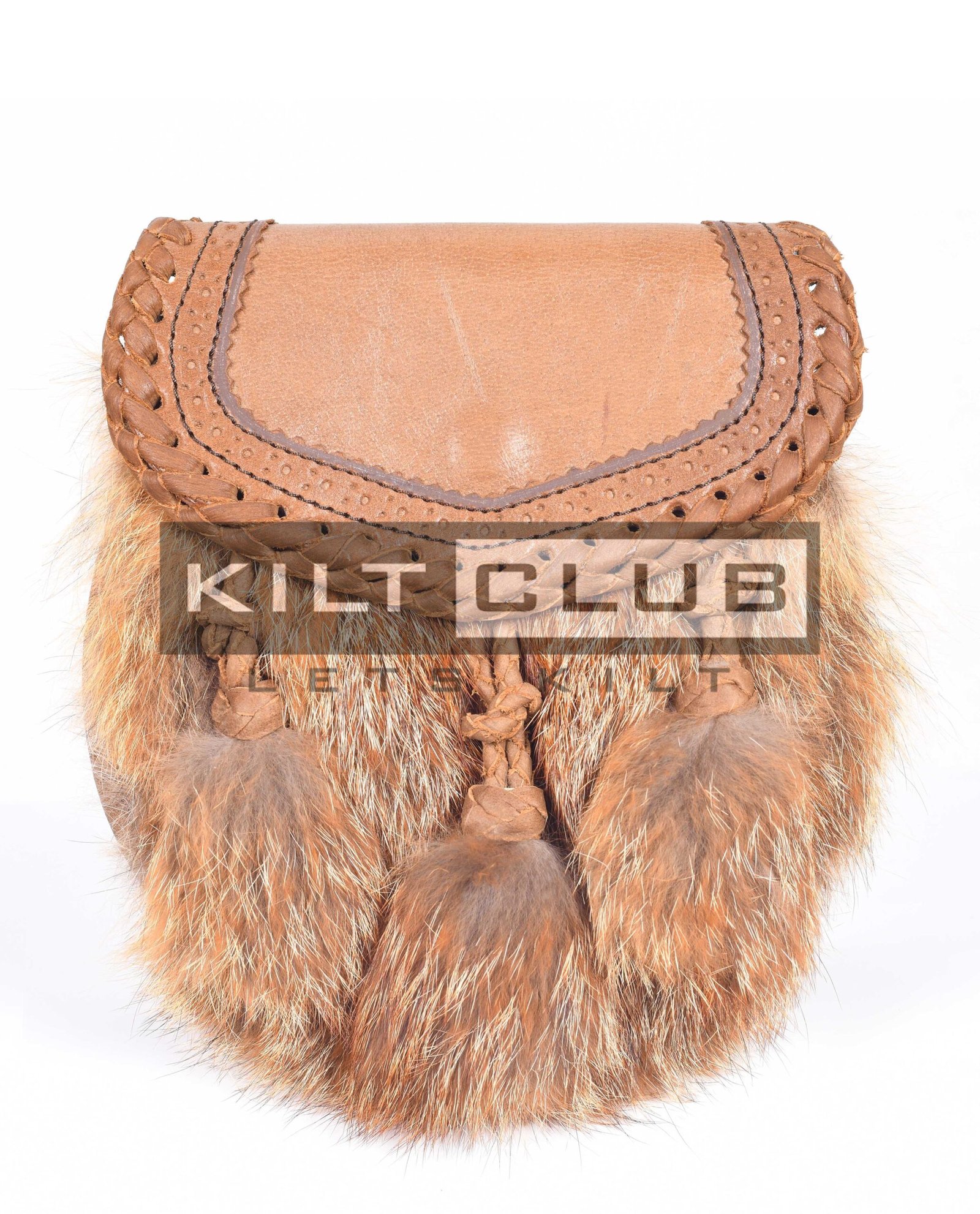 Brown Leather Real Fur Sami Dress Sporran