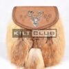 Brown Leather Stag Head Real Fur Sami Dress Sporran
